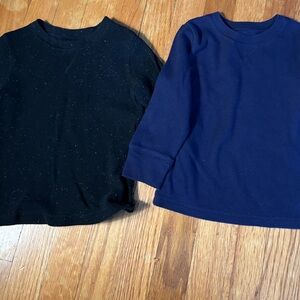 Cat & Jack Long Sleeve Tees - Black and Blue